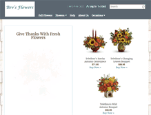 Tablet Screenshot of bevsflowers.ca